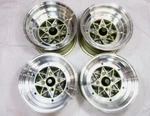 Star Shark 14" 10J / 12J Wheels Gold Set Of Datsun 240Z 260Z 280Z AE86 Skyline. Fixed Price $1499.00.