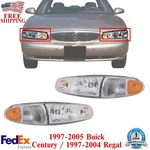 Headlights Assembly With Corner For 1997-2005 Buick Century / 97-04 Regal. Fixed Price $109.05.