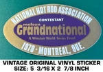 National Hot Rod Association 1978 Montreal Sanair Vintage Original Decal Sticker. Fixed Price $9.42.