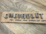 1961 Chevrolet Impala Ss Used Oem Gm Hood Letter Emblem Set. Fixed Price $46.97.