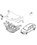 Genuine Mopar Hood Hinge Left 68606913AA. Fixed Price $58.81.