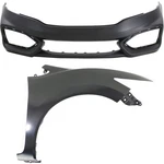 Bumper Cover Kit For 2014-2015 Honda Civic Front 2-DOOR Coupe 2PC With Fender. Fixed Price $460.76.