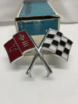 1965 1966 Corvette Gm 3872929 Front Nose Cross Flag Emblem.. Fixed Price $90.00.