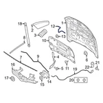 Ford Mustang 2024-2026 PR3Z16K689A Front Hood Latch Striker Plate. Fixed Price $41.60.
