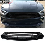 Fits 18-23 Ford Mustang Front Bumper Upper Hood Grille Abs Gloss Black. Fixed Price $109.99.