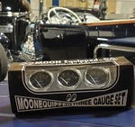 Mooneyes 3 Gauge Set W Chrome Panel & Senders Hot Rod Custom Oil Temp Volt. Fixed Price $124.99.