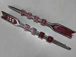 Nos 1960 Ford Truck Pickup F-350 Hood Side Emblems Oem Name Plates Pair Rh Lh. Fixed Price $300.00.