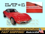 1970 Chevrolet C3 Corvette Block LT-1 Hood Decals Uneven Stencils Kit. Fixed Price $129.00.