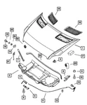 Genuine Mopar Hood Seal 68009861AA. Fixed Price $8.37.