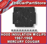 Under Hood Heat Insulation Pad Sound Shield Liner Mat 1967-1968 Mercury Cougar. Fixed Price $44.94.