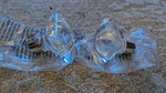 Pottery Barn Glass Square Finial - Set Of 2, Polished Nickel, Fits .75" Rod. Fixed Price $45.00.