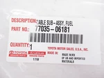 Genuine Oem Toyota 77035-06181 Fuel Door Release Cable 2012-2017 Camry. Fixed Price $45.86.