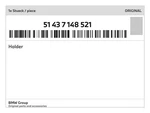 Genuine Bmw Holder 51-43-7-148-521 New. Fixed Price $32.32.