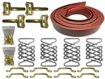 Vintage Brass Hood Strap Kit Merlot Leather Hot Rod Rat Custom. Fixed Price $389.99.