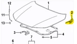 Passenger Side Hood Hinge For 2023-2024 Accord Sedan HO1236169 6012030AA00ZZ. Fixed Price $68.24.