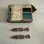 73 74 C3 Corvette "454" Hood Emblem 2 Of Them Gm #336119--NOS. Fixed Price $85.00.