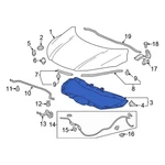 For Honda Hr-v 2016-2022 74141T7WA00 Front Hood Insulation Pad. Fixed Price $410.51.