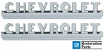 50-52 Chevy Advance Design Truck "chevrolet" Side Hood Emblems Gm Lic. Fixed Price $68.57.