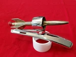 Vintage 1949 50 51 Ford Rocket Hood Ornament Chrome & Gold 1/4-28. Fixed Price $174.99.