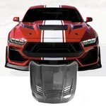 Fits 2024-2025 Mustang Ford Ss Style Vented Carbon Fiber Hood. Fixed Price $1395.00.