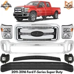 Front Bumper Chrome & Headlights Kit 2011-2016 Ford F-series Super Duty. Fixed Price $1095.00.