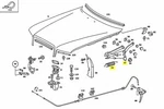 Mercedes Hood Hinge Assembly Right New Oem W126 Sedan. Fixed Price $562.65.