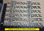(2) Ford Maverick Circa '70 Emblems - D0DB 6242550 / Dodb (2712). Fixed Price $15.00.