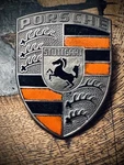 1965-74 Porsche Early 911 912 Orange Bar Hood Crest Badge Emblem Lwb Swb. Fixed Price $513.00.