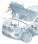 New Volkswagen T-roc A11 Right Bonnet Lock Upper Part 3V0823185A. Fixed Price $67.14.