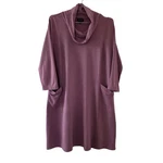 Jill Wearever Collection Tunic Dress Mauve Cowl Neck Women Petite Pockets. Fixed Price $37.99.