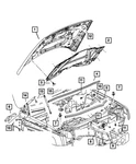 Genuine Mopar Hood Hinge Left 55369115AD. Fixed Price $48.61.