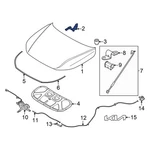 For Kia K4 2025 66910GG000 Front Left Hood Hinge. Fixed Price $84.73.